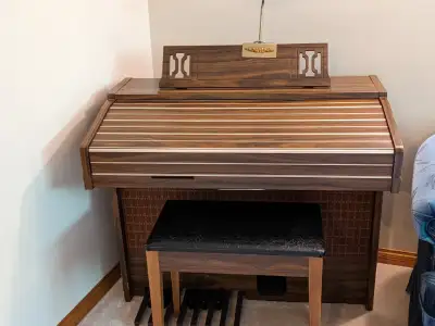 Kawaii Electric Organ, good working order, comes with padded bench and light.
