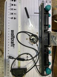 Hitachi fixed router and Wolfcraft routing table