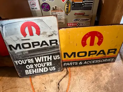I have two mopar signs for sale 20.00