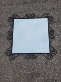 steel framed mirror