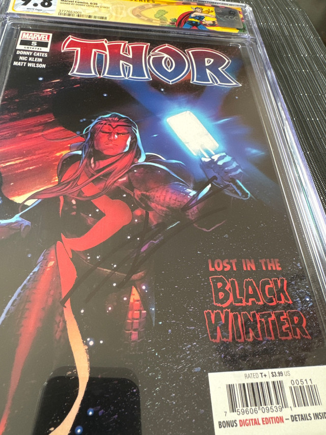 Thor #5. 1st Black Winter  CGC 9.8 Signed by Donny Cates in Comics & Graphic Novels in Oakville / Halton Region - Image 3
