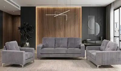 3+2+1 Grey Sofa Set, View more
