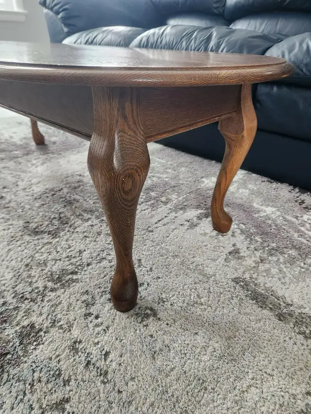 Solid Oak Table Set (coffee + one end table) in Coffee Tables in Ottawa - Image 5