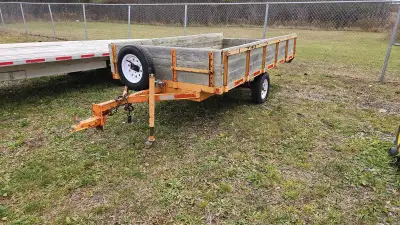 Utility Trailer 6'x12' Removable Sides Strap ratchets Have ownership Sold as-is $800 + hst