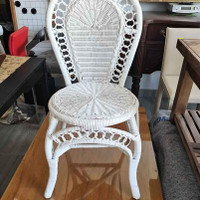 like new late victorian wicker chair white