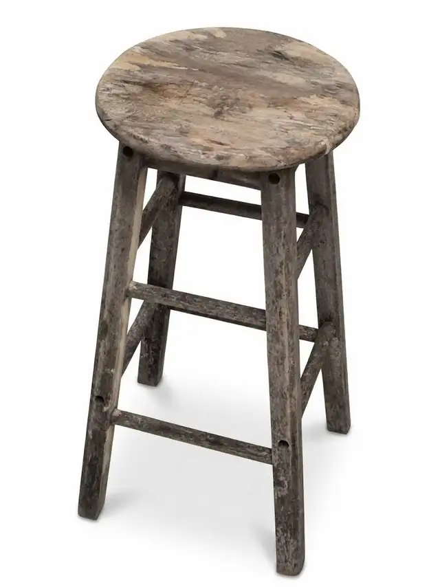 Mid-Century Modern French wooden stool from the 1940s in Home Décor & Accents in City of Toronto - Image 6