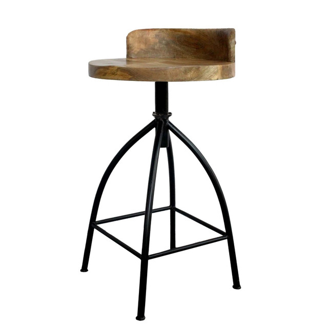 Swivel Solid Wood & Metal Counter Stool in Chairs & Recliners in Hamilton - Image 3