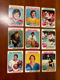 1975/76 Topps hockey cards lot of 36