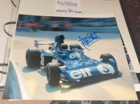 Jackie Stewart signed 8x10 photos Tyrrell F1 / Photos signées