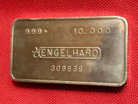 10 oz Engelhard Canada 999+ Fine Silver Minted Bar circa 1984