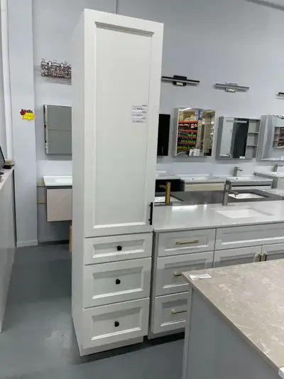 Wood Linen Cabinet Blue/Grey/White, View more