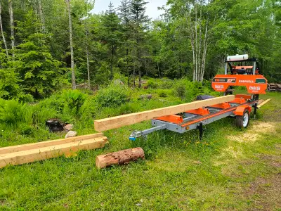 Location: New Glasgow NS 3 years old in working condition Portable 27" Sawmill with Kohler 14 HP Gas...