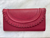 SEE BY CHLOE “Polly” Portfeuil Long Leather Wallet in Grape