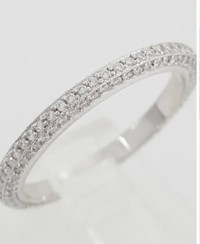 18k tacori ladies diamond eternity band 