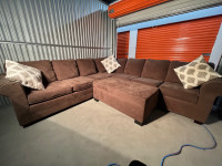 *Free Delivery* Large brown sectional