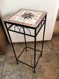 Metal stand with ceramic top - 11” x 11” x 27.5” H