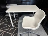 Ikea White Desk & Chair