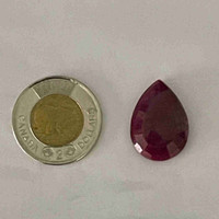 Extra Large Pear Cut Authentic Ruby 28.91 replacement value $867