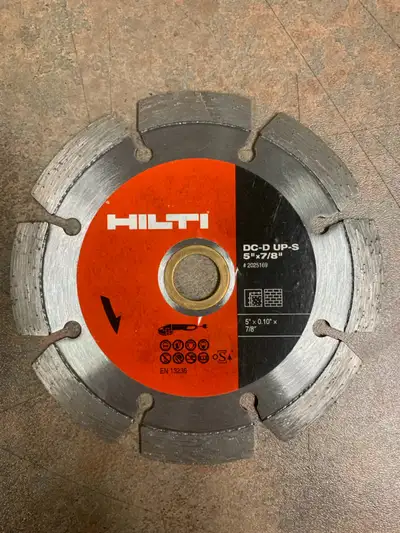 Brand new Hilti 5” Diamond blade (2025169) DC-D / UP-S for angle grinder with 7/8” arbor. Suitable f...