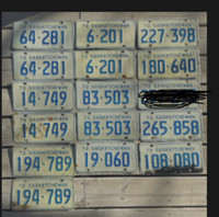 1972 Saskatchewan License Plates