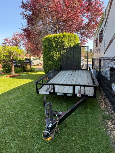 True North 10 ft utility trailer with ramp gate. New Good Year Endurance tires.