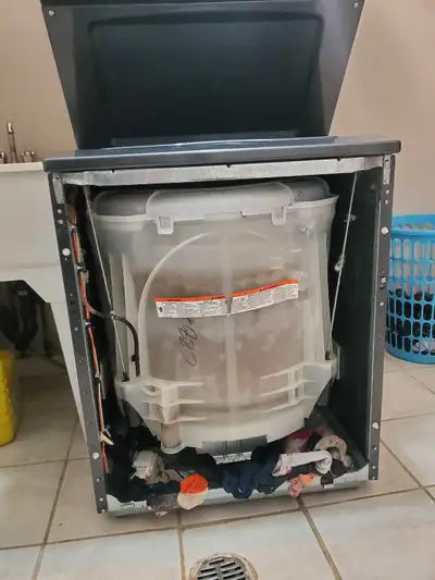 Appliance repair - washer repair with wet clothes after cycle, View more