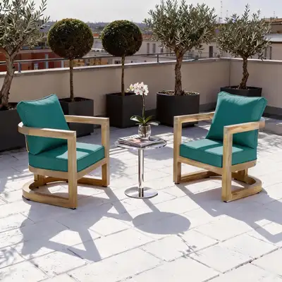Localive Set-of-2 Outdoor Seat Cushion CO-Water/UV Resist24"x24", View more