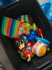 Box of kids baby toys