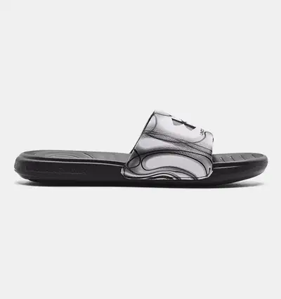 Under Armour Ansa Graphic Slides Sandals White & Jet Gray Size 8, View more