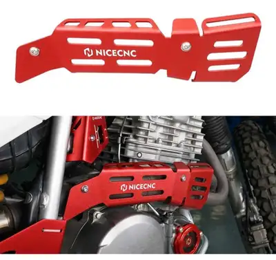 Aluminum Pipe Heat Shield Cover Guard For Honda XR 650L XR650L 1993-2024 Red