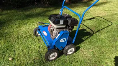 Bluebird Lawn Dethatcher – $750 (As Is), lightly used and always stored in a shed. Not used for the...