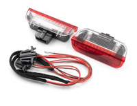 4x White/Red Led Door Welcome Light/Lampes de courtoisie, VW