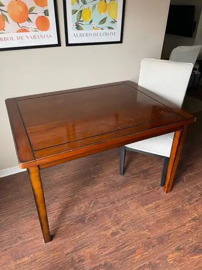 FREE KITCHEN TABLE AND 3 CHAIRS with covers, View more