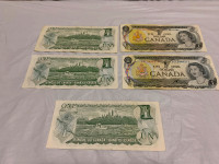 Collectables CDN $1 Dollar Bills