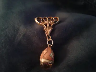 Faberge style egg pendant/brooch, View more