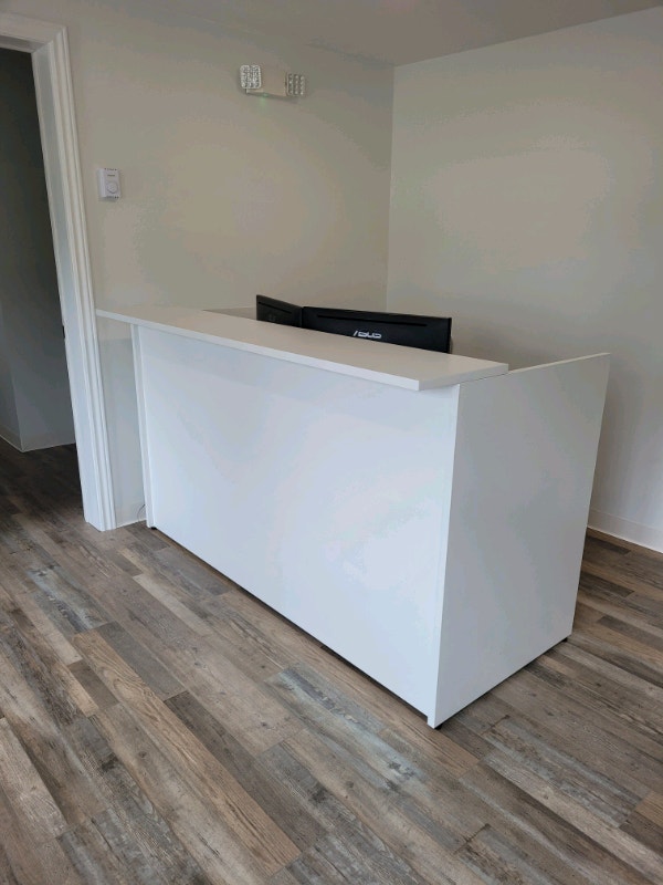 Reception Desk and Dual Arm Monitor Stand Desks Cape Breton Kijiji