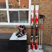 170 new Head ski with boots, poles 