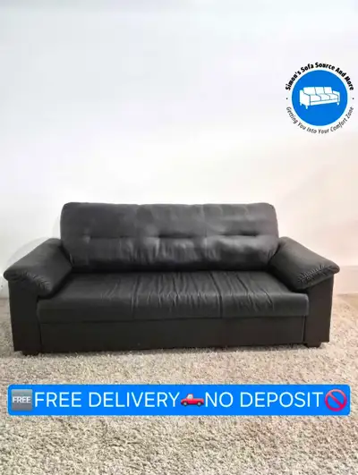 FREE DELIVERY Ikea Knislinge Leather 3 Seater Sofa / Couch, View more