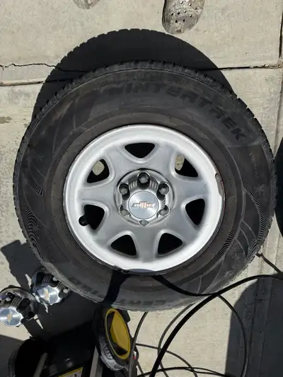 Winter tires for 2018 Silverado this tires have warranty with Canadian tires good condition.obo offe...