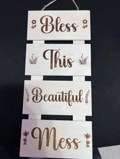 Custom design engraving on basswood, View more