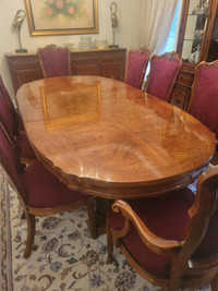 High End Pecan Wood Dining Room Set for Sale!!