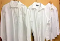 White Shirts - Long or short sleeve - Ex. L - $5 or less