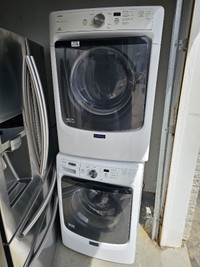 MAYTAG 27 w front load X-Large washer electric dryer set stackab