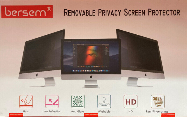 (NEW) BERSEM iMac 21.5” Monitor Privacy Screen Apple Desktop in Monitors in City of Toronto - Image 2
