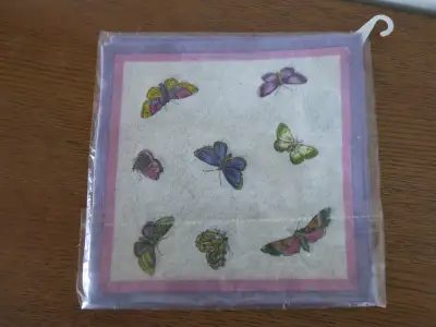 PORTMEIRION BOTANIC GARDEN BUTTERFLIES COCKTAIL NAPKINS, COTTON, View more