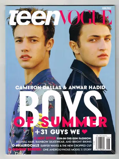 Teen Vogue Magazine June July 2016 Anwar Hadid Cameron Dallas, View more