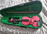Pink Violin in Hard Case