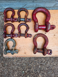 Crosby 5 x 3/4", 1", & 1-1/4" Shackles-$110 for all