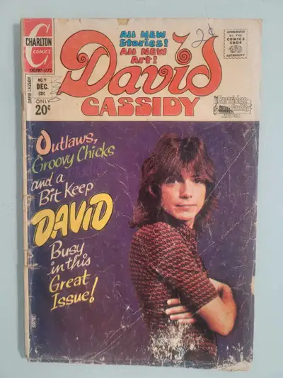 1972 Vintage David Cassidy Charlton Comic Book #9, View more