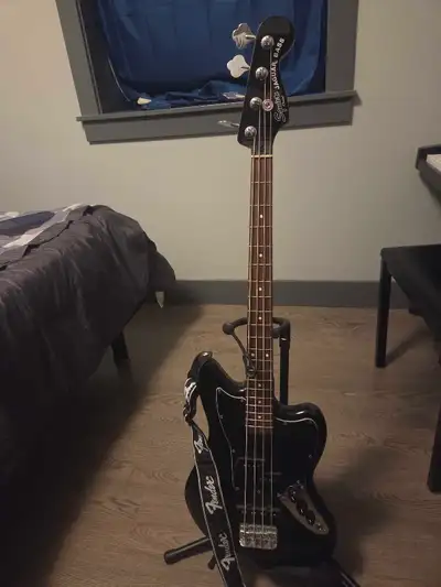 Squier bass and fender amp, View more